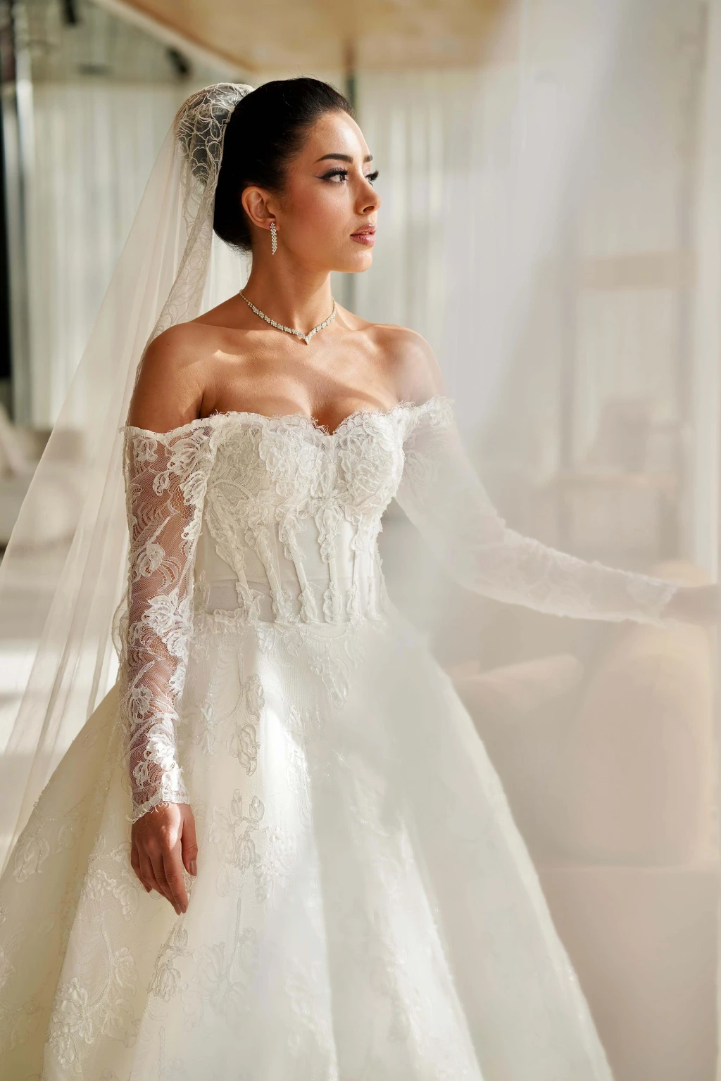Robe dentelle bouffante