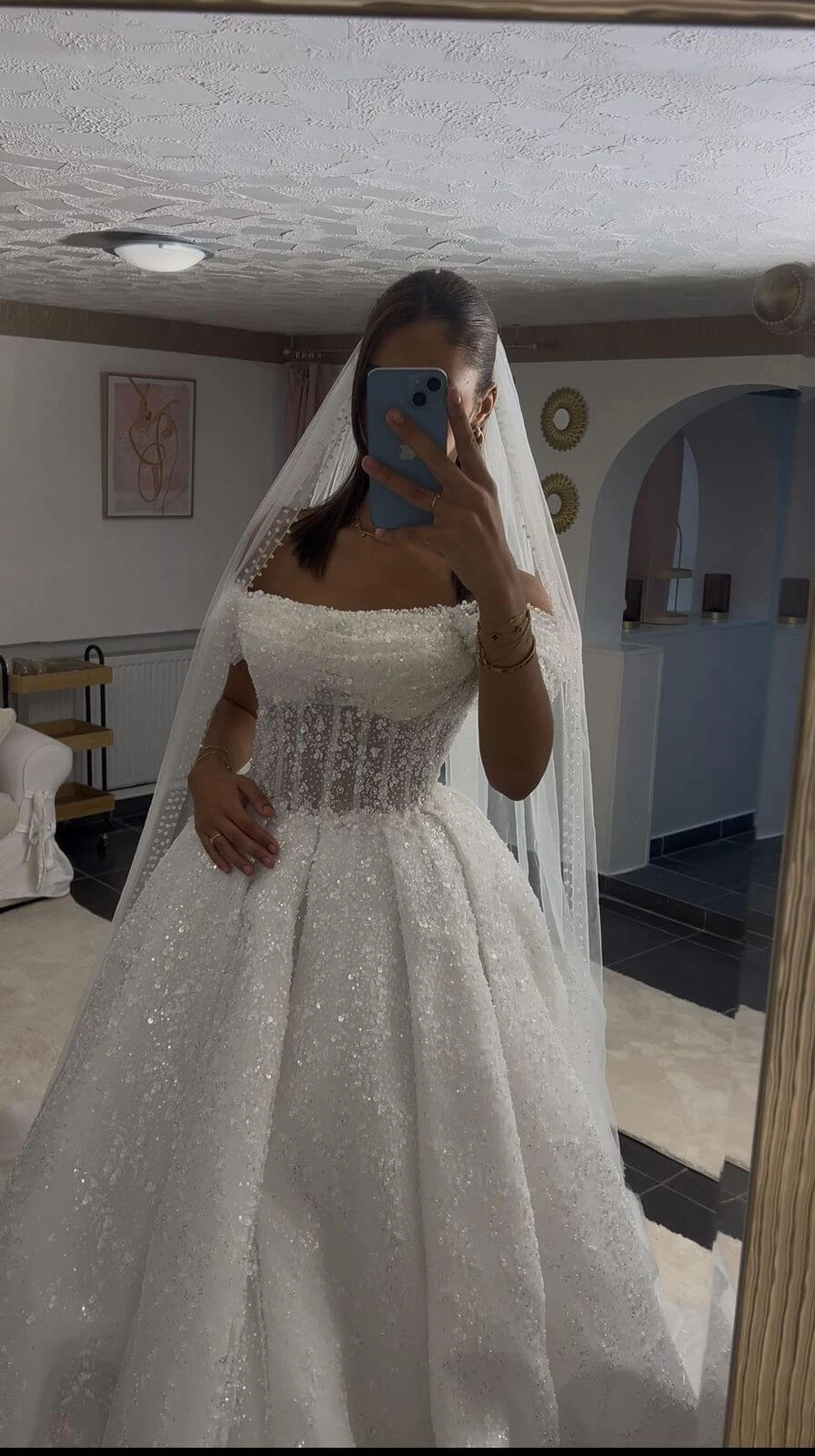 Robe perlée princesse